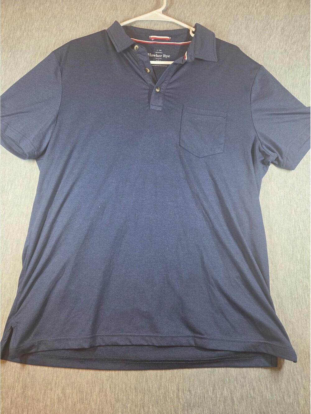 Hawker Rye Performance Polo Shirt Large Navy Blue